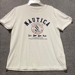 Nautica White Graphic T-Shirt for Men